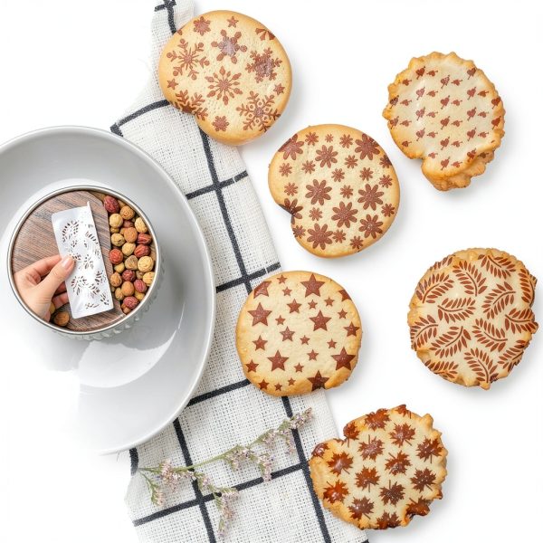 42PCS Cookie Stencils Reusable Royal Icing Plastic Baking Stencil for-3